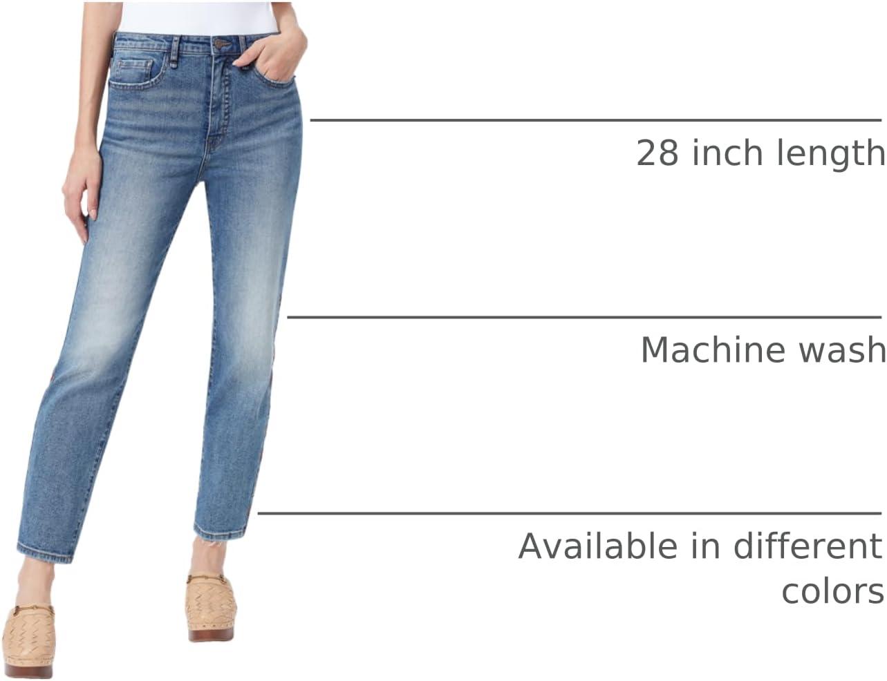 imageSam Edelman Womens High Rise Slim Straight AnkleSnow Canyon  Side Embroidery