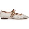 imageSam Edelman Womens MichaelaMary Jane FlatNatural Floral Crochet