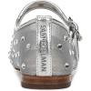 imageSam Edelman Womens MichaelaMary Jane FlatSoft Silver Glitz Mesh