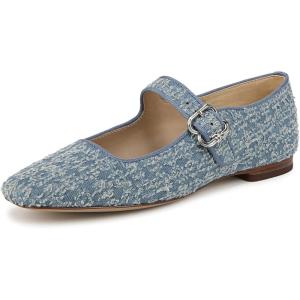 imageSam Edelman Womens MichaelaMary Jane FlatMontrose Blue Fray