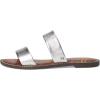 imageSam Edelman Womens Gala Flat SandalSoft Silver Leather