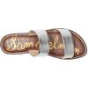 imageSam Edelman Womens Gala Flat SandalSoft Silver Leather