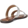 imageSam Edelman Womens Gala Flat SandalSoft Silver Leather