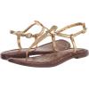imageSam Edelman Womens Gigi Flat SandalAmber Gold Leather
