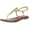imageSam Edelman Womens Gigi Flat SandalAmber Gold Leather