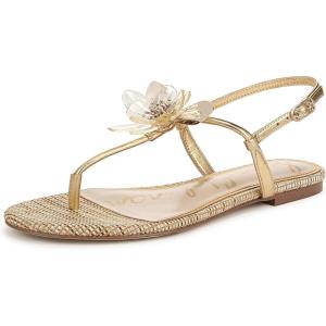 imageSam Edelman Womens Eden Flat SandalAmber Gold