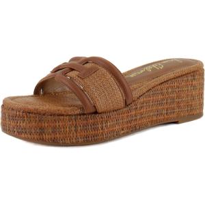imageSam Edelman Womens Pauleena Wedge SandalsRich CognacCuoio