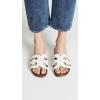imageSam Edelman Womens Bay Flat SandalBright White Vaquero Saddle Leather