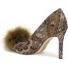 imageSam Edelman Womens Hazel Plush PumpOlive Paisley Multi