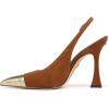 imageSam Edelman Womens Odette Slingback HeelsFrontier BrownAmber Gold