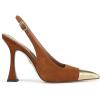 imageSam Edelman Womens Odette Slingback HeelsFrontier BrownAmber Gold