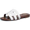imageSam Edelman Womens Bay Flat SandalBright White Vaquero Saddle Leather