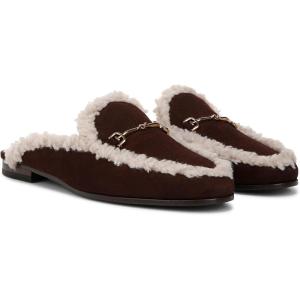 imageSam Edelman Womens Linnie Flat MulesCafe Noir Shearling