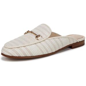 imageSam Edelman Womens Linnie Flat MulesWhiteNatural Striped Linen