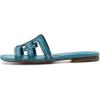 imageSam Edelman Womens Yaro Heeled Sandal Soft Nude LeatherPacific Teal