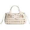 imageSam Edelman Marlowe Basket With Canvas Clutch Insert HandbagMilky White
