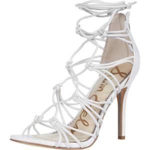 imageSam Edelman Womens Yaro Heeled Sandal Soft Nude LeatherBright White Butter Nappa LeatherNappa