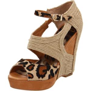 imageSam Edelman Womens Yaro Heeled Sandal Soft Nude LeatherLeopard