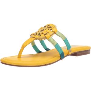 imageSam Edelman Womens Yaro Heeled Sandal Soft Nude LeatherYellow Multi Yarn