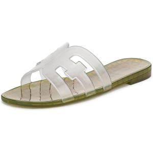 imageSam Edelman Womens Bay Jelly SlidesClearGreen Limon