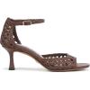 imageSam Edelman Womens Peyton Kitten Heel SandalsTerazzo Brown