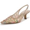 imageSam Edelman Womens Bianka Slingback PumpsEcru Multi