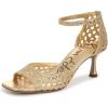 imageSam Edelman Womens Peyton Kitten Heel SandalsAmber Gold